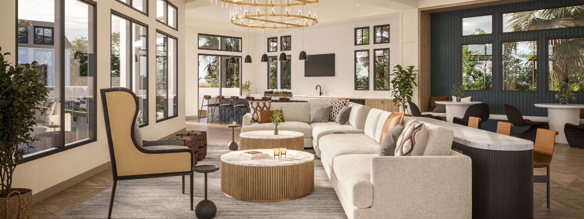 Clubroom at Encelia rental apartments at Côta Vera community Chula Vista