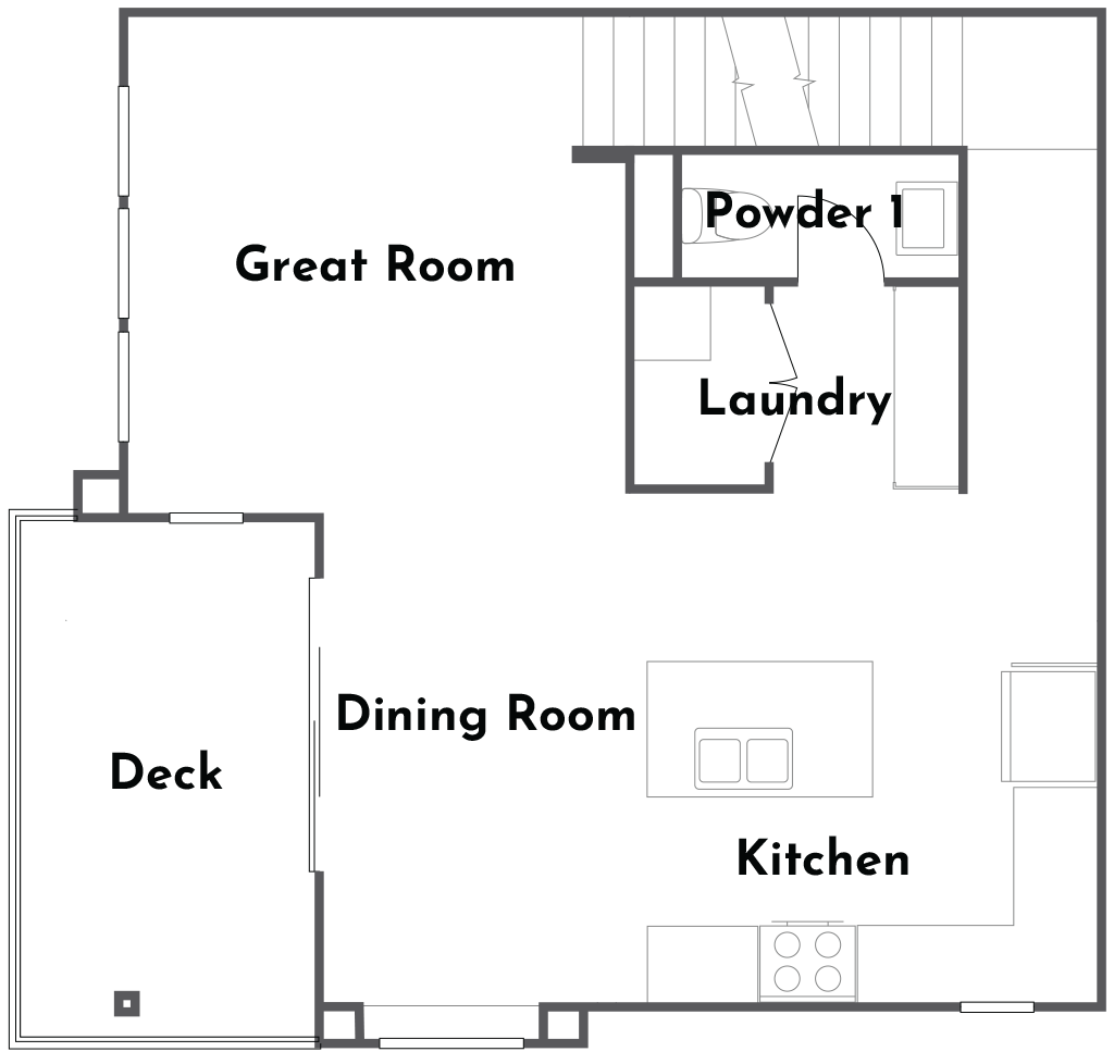 Ciena Plan 2Y second floor floorplan at Côta Vera townhomes in Chula Vista