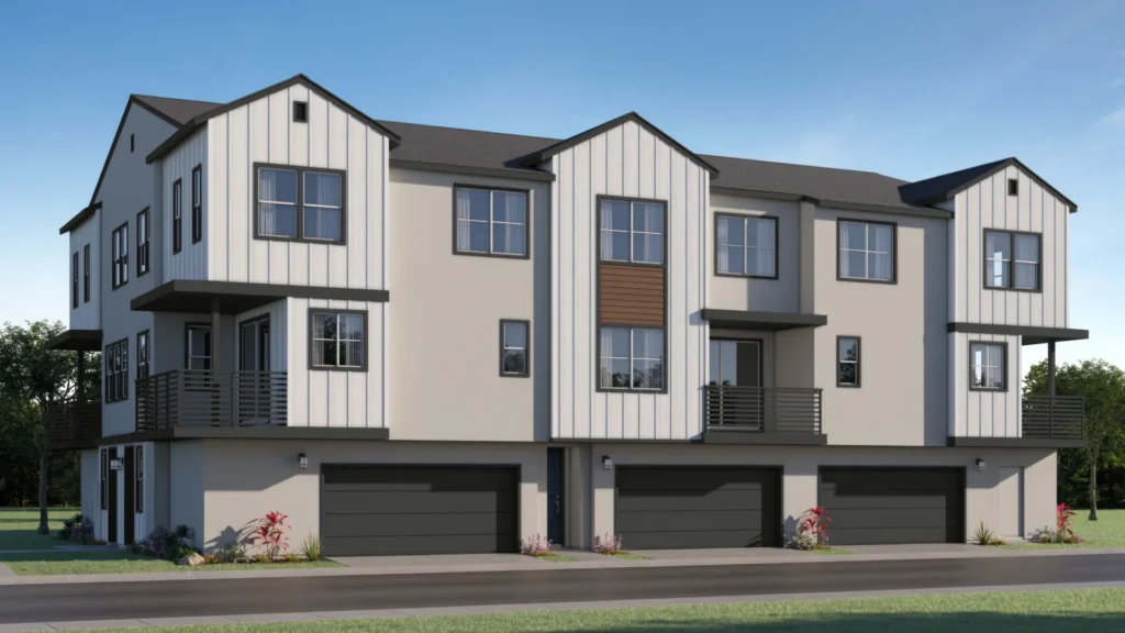 Ciena townhomes exterior at Côta Vera – new homes from the low $600Ks in Chula Vista