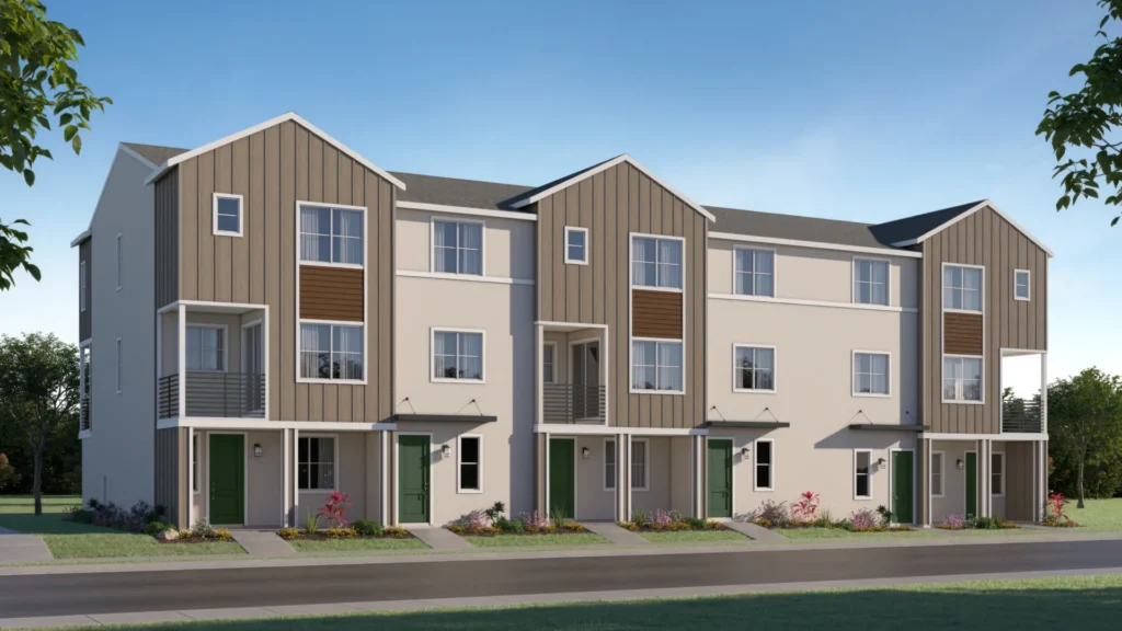 Torina townhomes exterior at Côta Vera – new homes from the low $600Ks in Chula Vista
