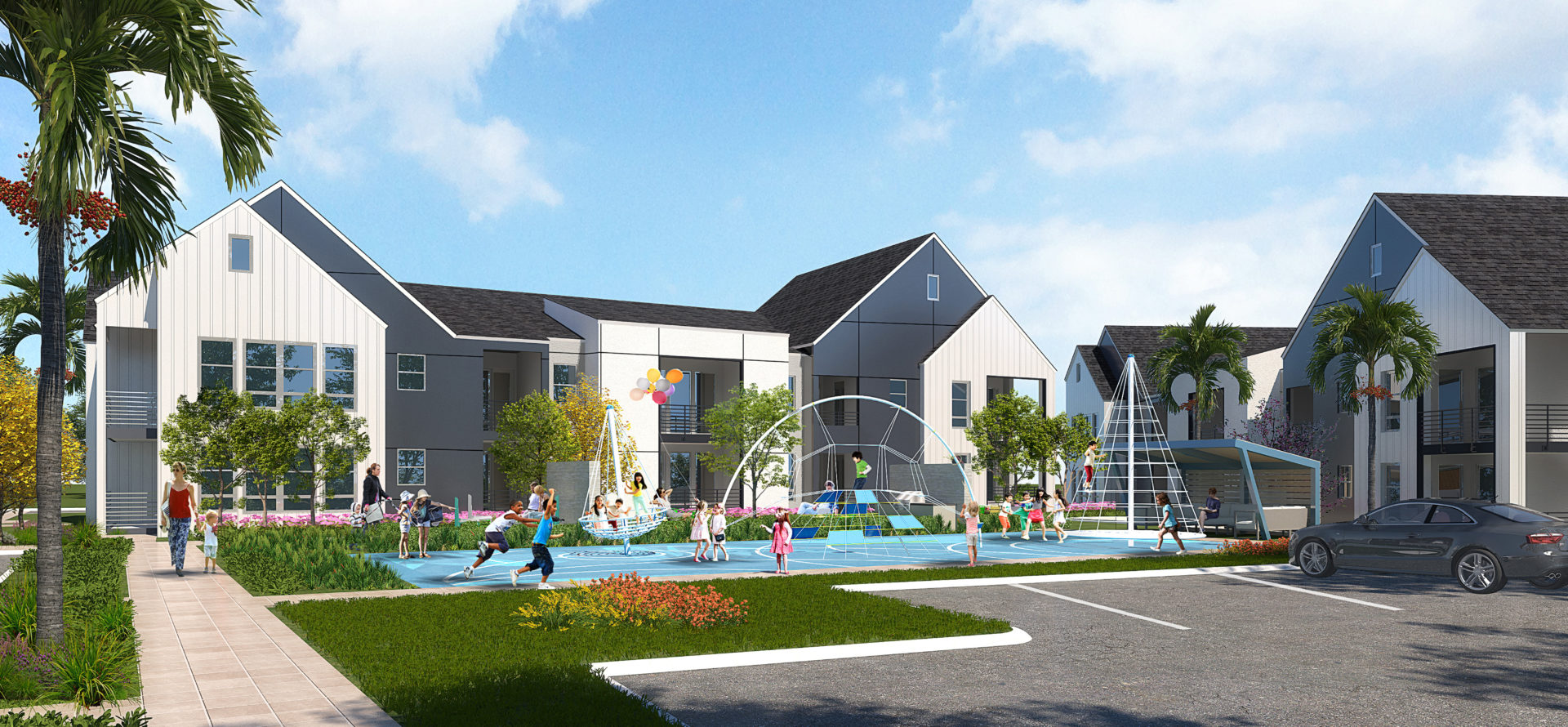 Tot lot neighborhood playground at Côta Vera apartment rentals in Chula Vista